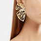 Butterfly Gold Plated Stud Earring