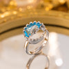 Blue Spark Crown Cut Ring