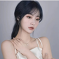 Zirconia long tassel earrings