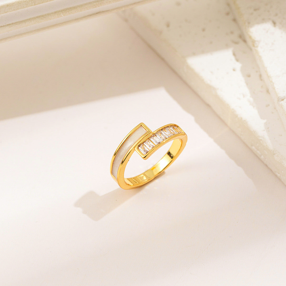 Gold-Tone Open Cuff Ring