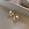 Korean Butterfly Pearl Stud Earrings