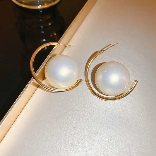 Hoop Pearl Earrings