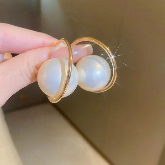 Hoop Pearl Earrings