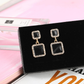 Unique Black Square Geometric Earrings