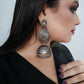 Oxidised Big Afghani Jhumka Earring