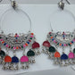 Silver Chandbali with ghungroo Earrings