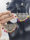 Meenakari work Chandbali earrings