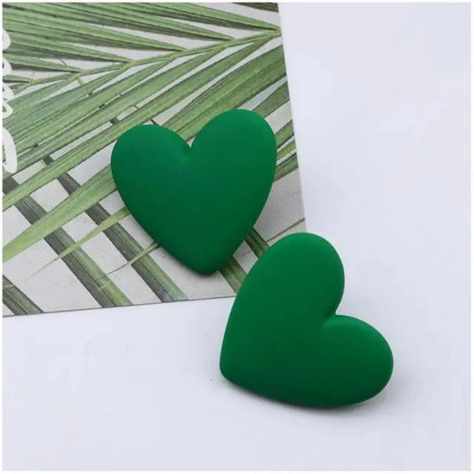 Green Heart Earring