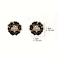 Black Pearl Rose Flower Earrings