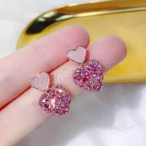 Pink Heart Shaped Luxury Earring