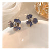 Blue sweet flower earring