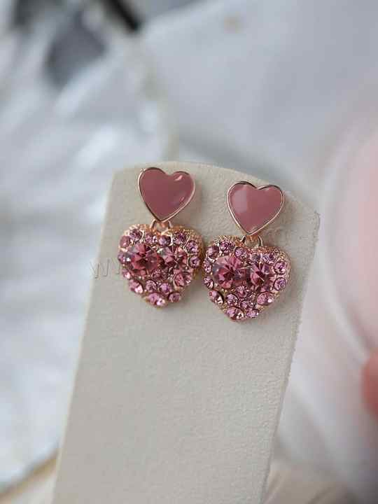 Pink Heart Shaped Luxury Earring