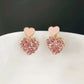 Pink Heart Shaped Luxury Earring