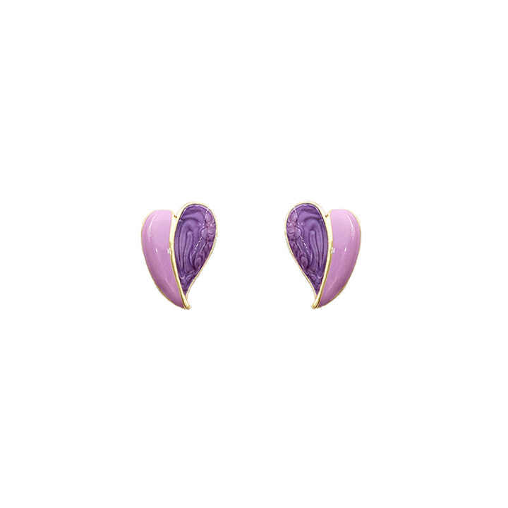 Delicate Heart Shaped Stud Earrings