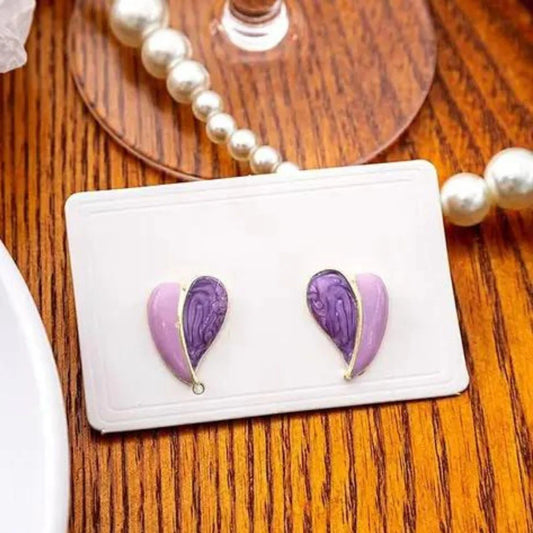 Delicate Heart Shaped Stud Earrings