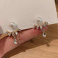 White Crystal Pearl Earring