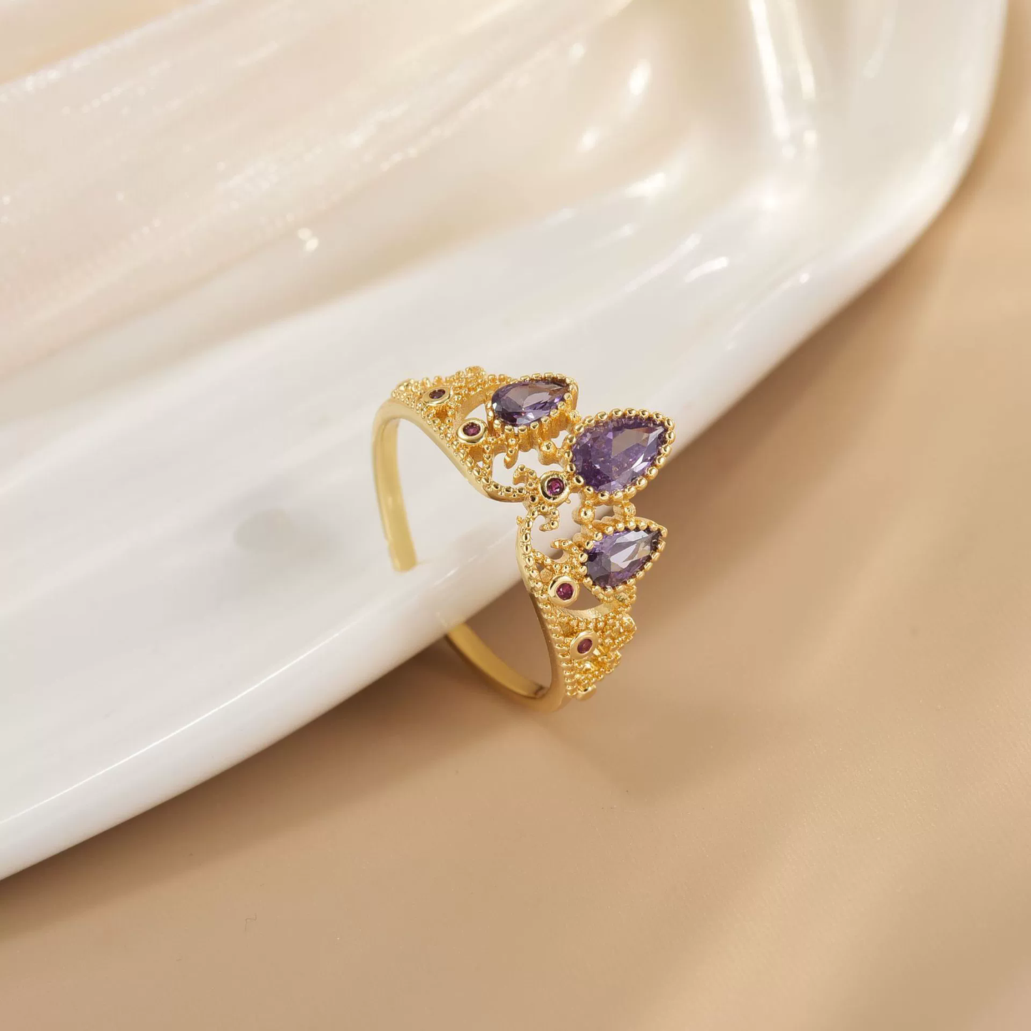 Princess Purple Stone Ring