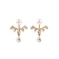 White Crystal Pearl Earring