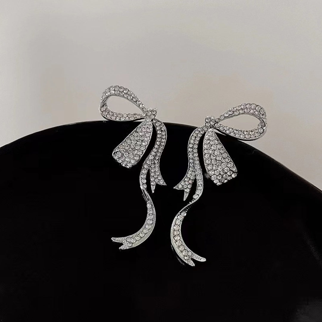 Bow Shaped Drop Earrings