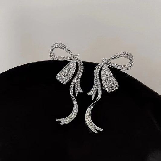 Bow Shaped Drop Earrings