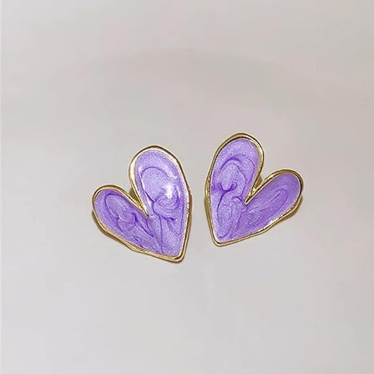 Purple Heart earrings