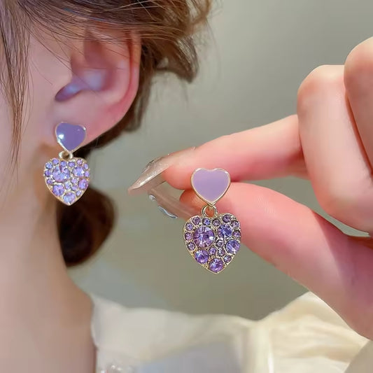 Cute Charming purple Earring For Girl