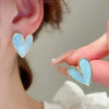 Blue Heart Earrings