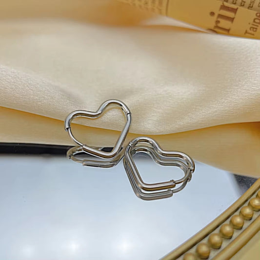 Heart hoop earrings