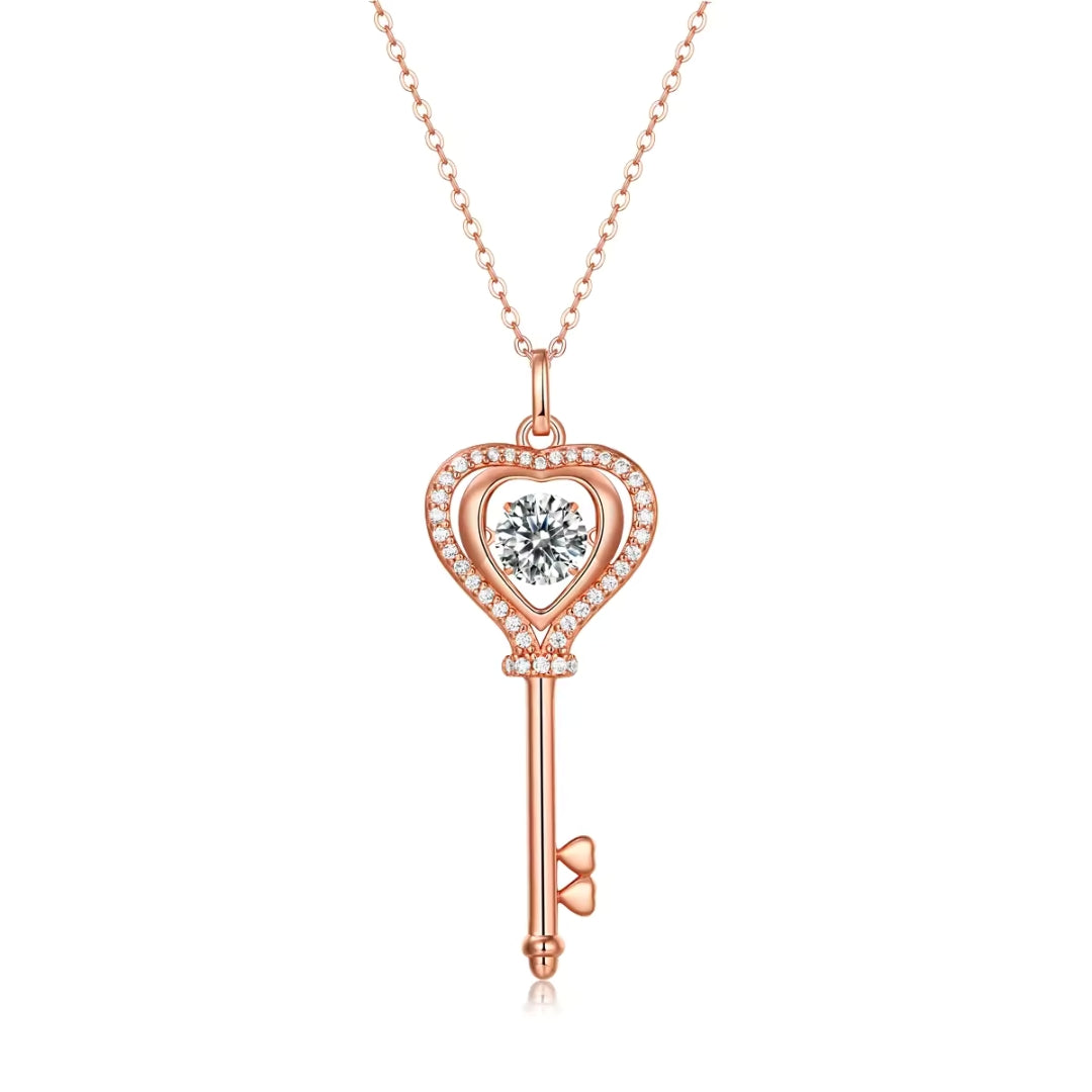 Heart in Key Design Pendant