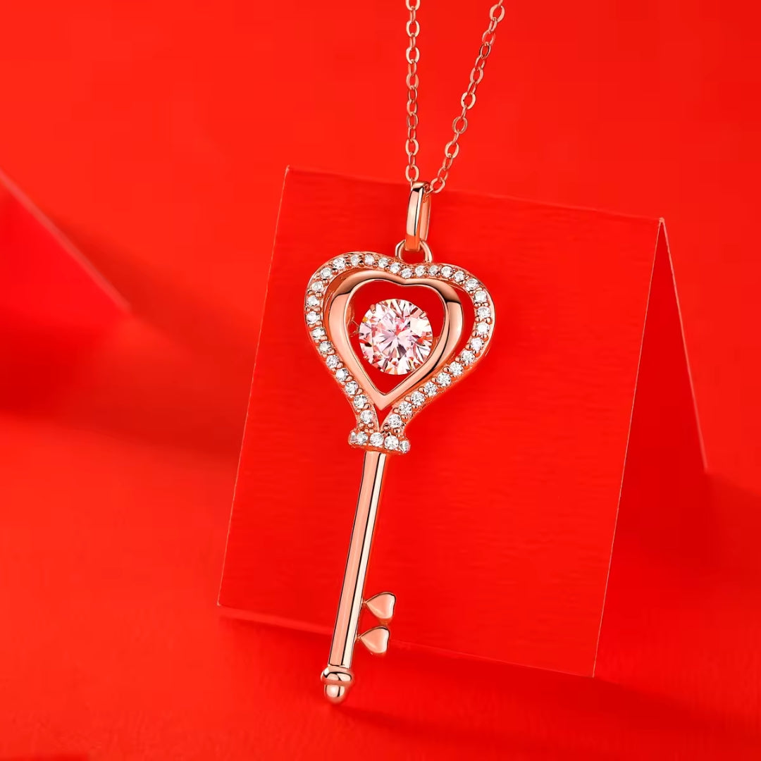 Heart in Key Design Pendant