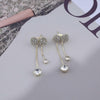 Bowknot Tassel Stud  Earrings