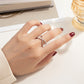 Silver Pave Cross Ring