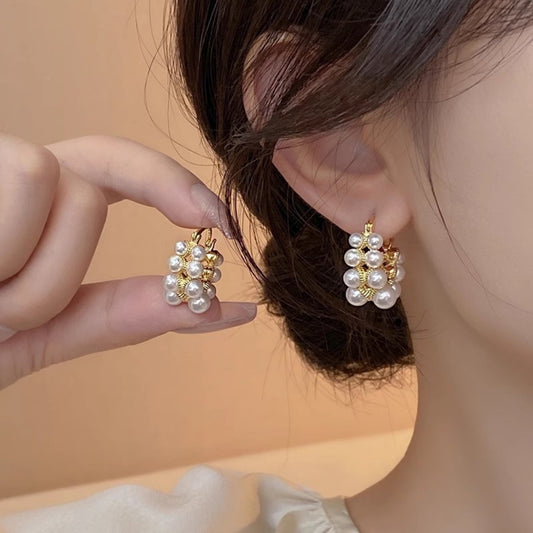 Pearl Hoop Earrings