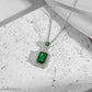 Emerald Silver Plated Necklace