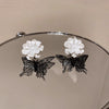 Flower Butterfly White Earring