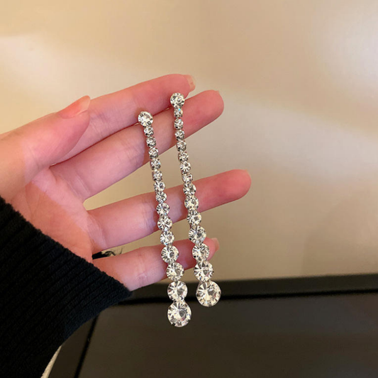 Diamond drop earrings
