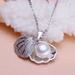 Seashell and Pearl Necklace pendent