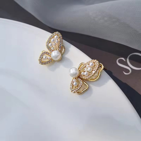 Korean Golden Butterfly earrings