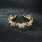 Sparkle Golden Butterfly Ring