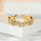 Sparkle Golden Butterfly Ring