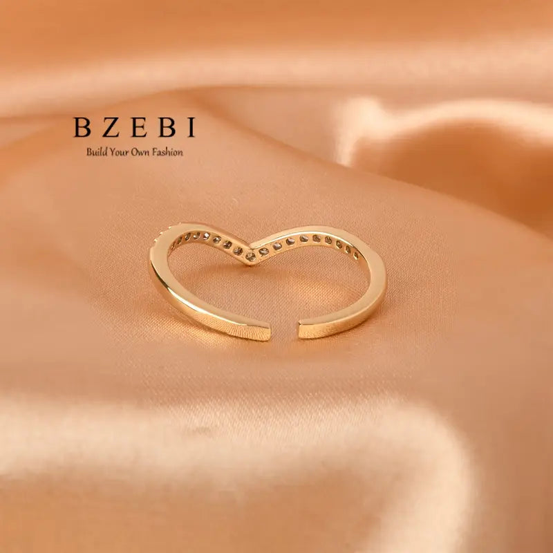 Golden V Shape Ring