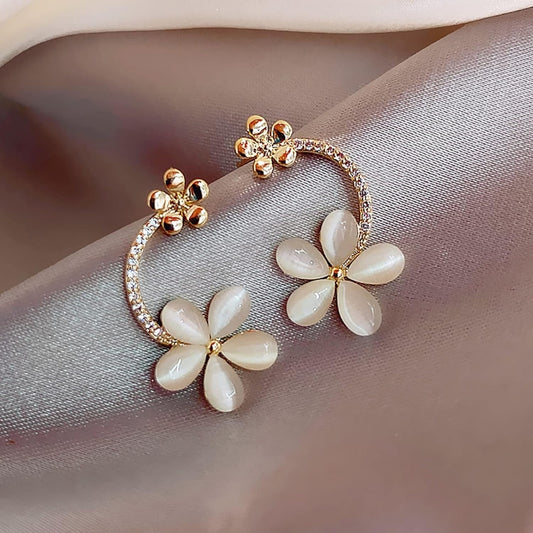 Cute Opal Flower Earrings