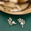 Crystal Sparking Leaf Earrings