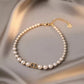 CD  pearl gold necklace chain