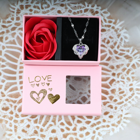 Love colourfull  heart necklace