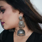 Oxidised Big Afghani Jhumka Earring