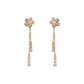 Crystal Flower long earrings