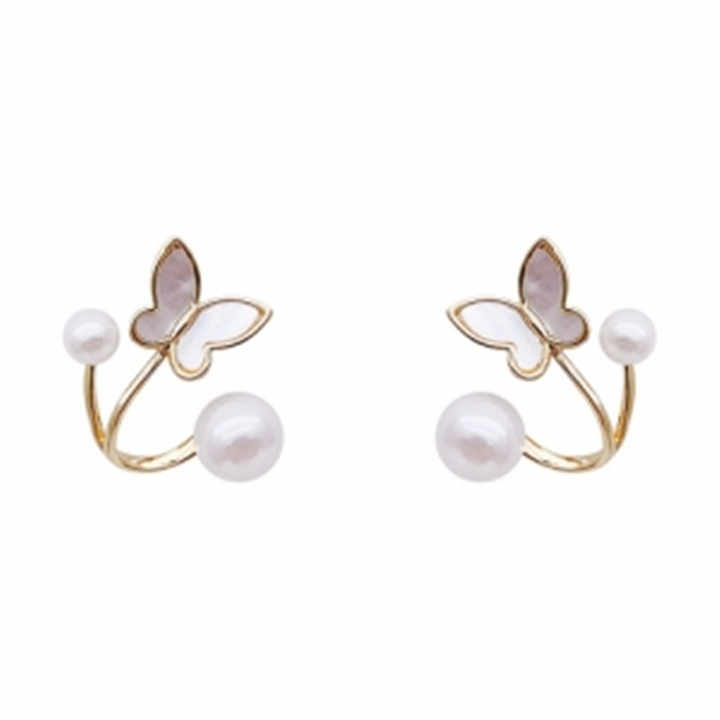 Butterfly Pearl Earring