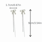 Cute Bow Rhinestone Long Chain Earring