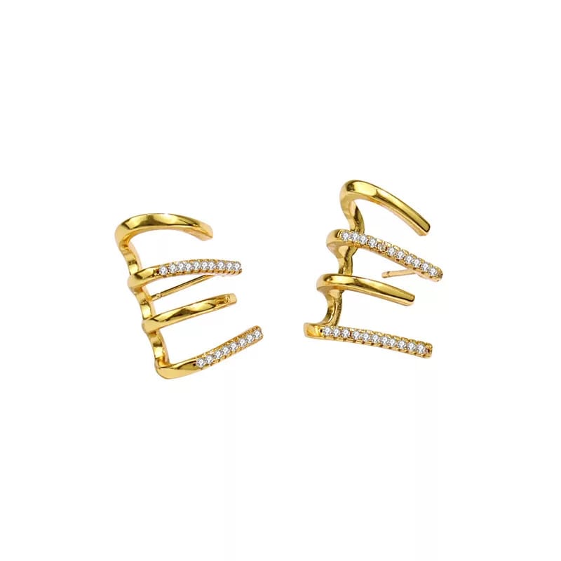 four-claw row earrings